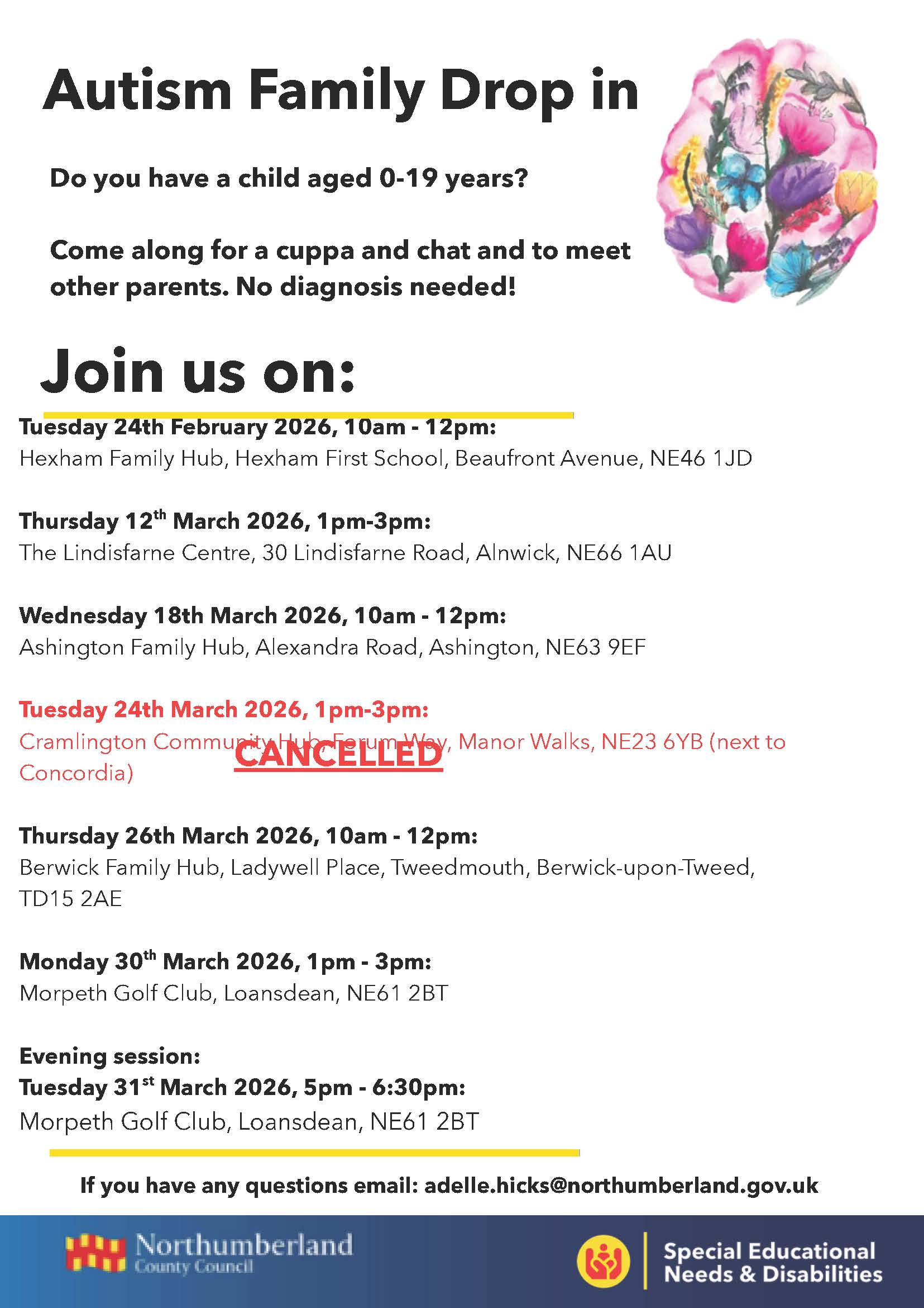 Autism Family Drop In – Queen Elizabeth High School